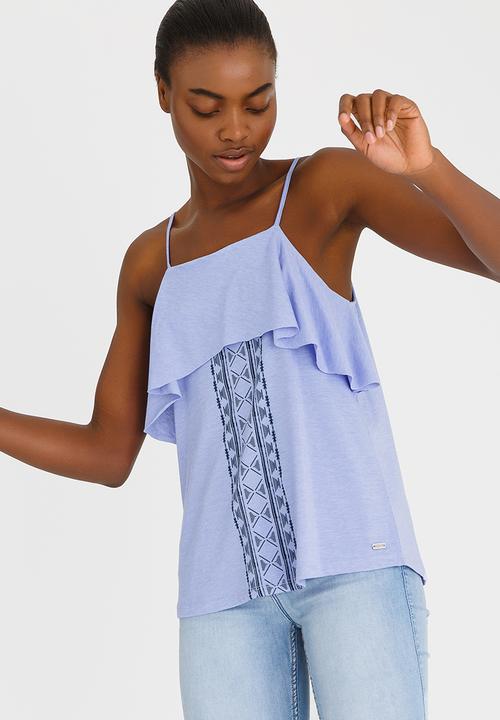 Roxy - Ocean Zebra Strappy Top Pale Blue