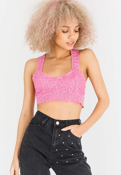 c(inch) - Lace Bralette Pale Pink