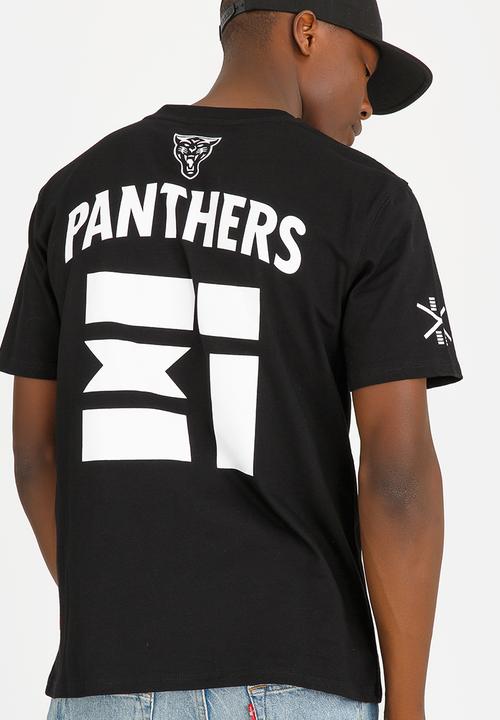 Butan - Panthers Football Series Team Cotton T-shirt Black