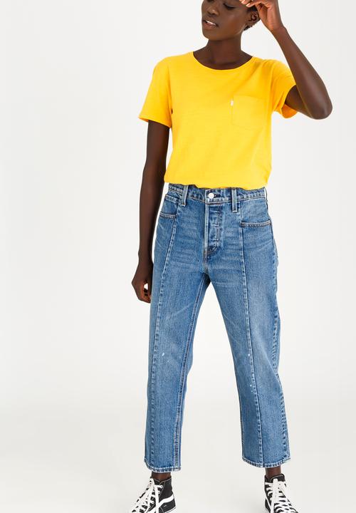 levi's altered straight leg jeans