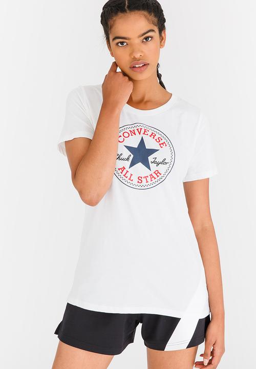 Converse - Solid Chuck Patch Crew Tee White