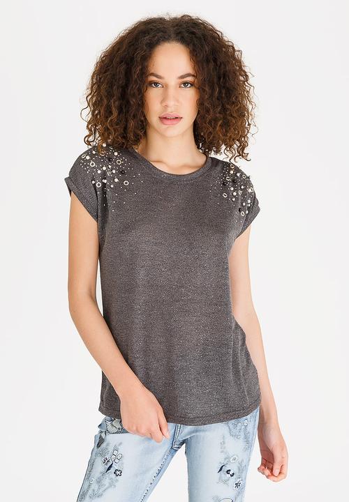 cath.nic - Shimmer and Shine Top Charcoal