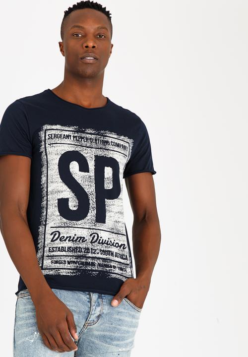 S.P.C.C - Sergeant Flag  Embroidered Tee Navy