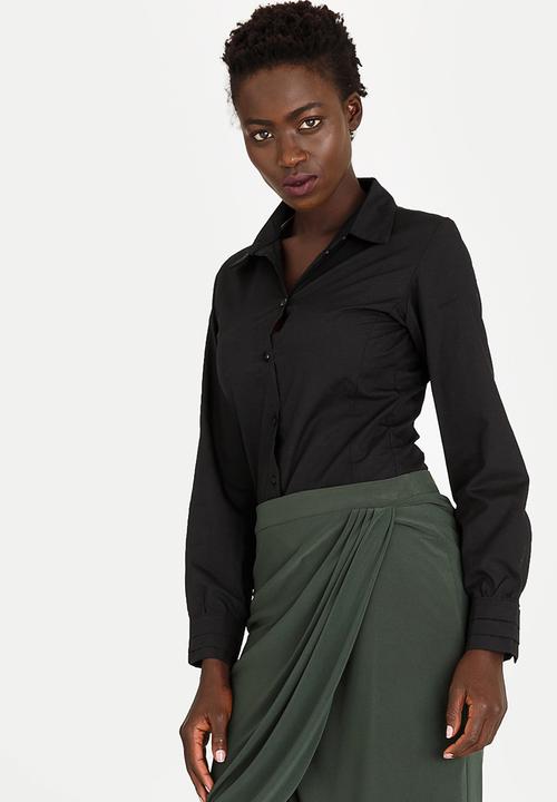 edit - Classic Long Sleeve Work Shirt Black