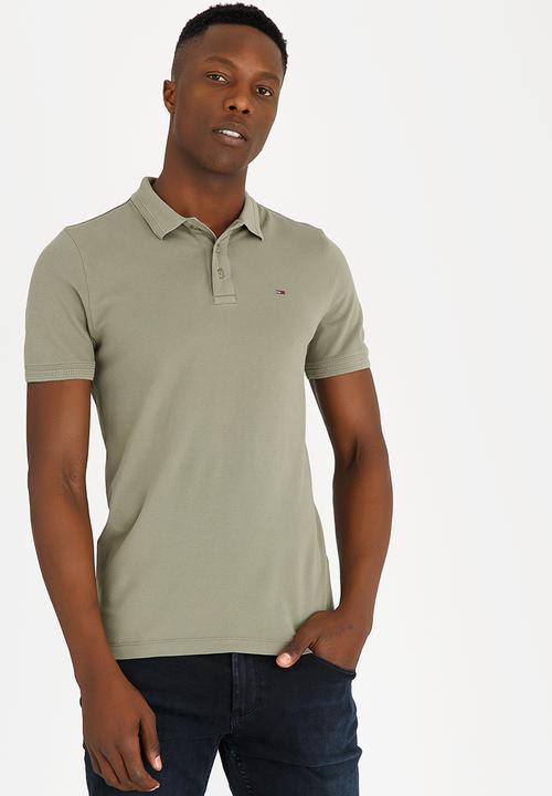 Tommy Hilfiger - Fine Garment Dye Polo Golfer Khaki Green