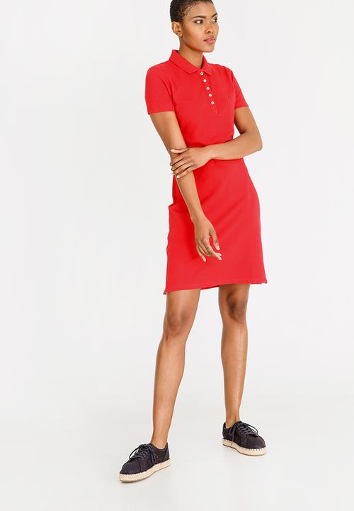Essential Polo Dress Red Tommy Hilfiger 