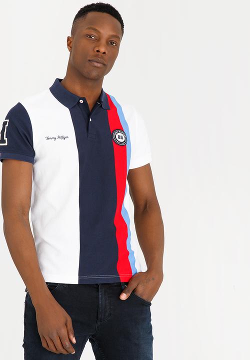 Tommy Hilfiger - Badge Polo Golfer Blue and White