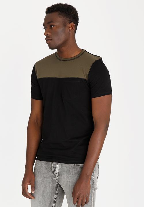 STYLE REPUBLIC - Colourblock T- shirt Black