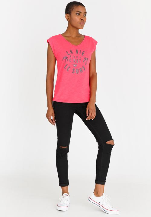 Roxy - Pop Surf Tee Mid Pink