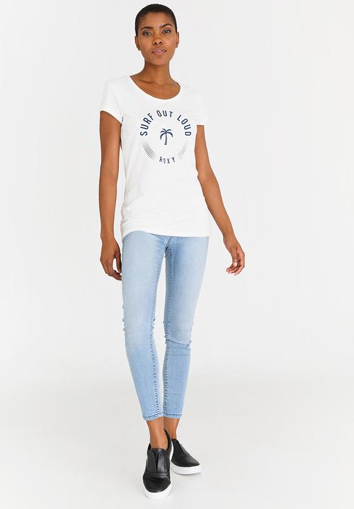 Roxy - Surf Out Loud Tee Off White