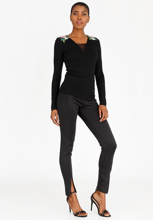 SISSY BOY - Riera Embroidery Detail Top Black