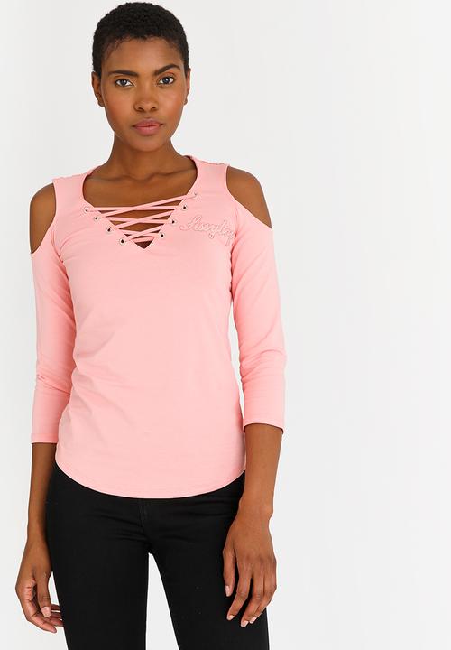 SISSY BOY - Cold Shoulder Top Mid Pink