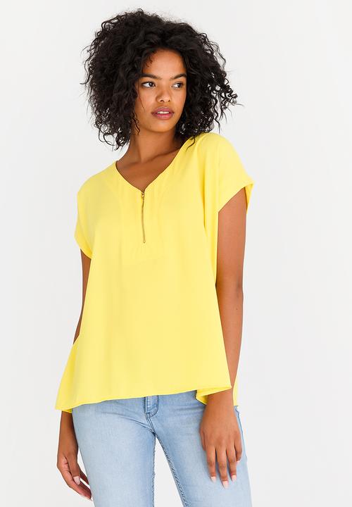 edit - Zip Blouse Yellow