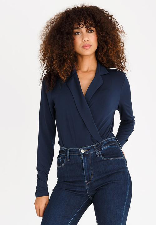 Vero Moda - Mehna Long Sleeve Bodysuit Navy