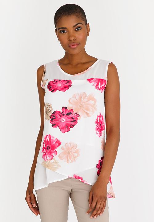 edit - Sleeveless Blouse Floral