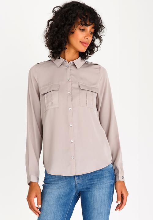ONLY - Iriga Utility Shirt Beige