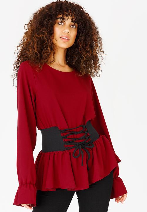 STYLE REPUBLIC - Corset Blouse Burgundy