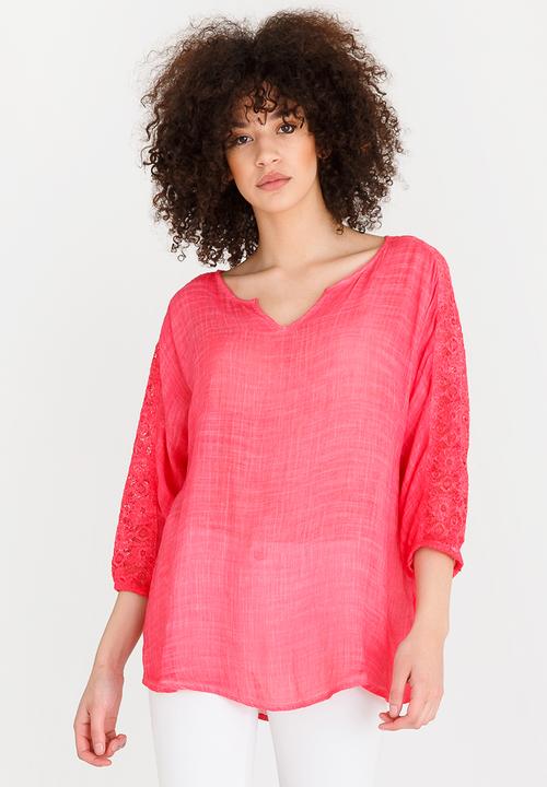 edit - Batwing Blouse Red