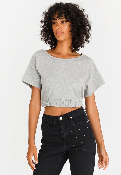 c(inch) - Cropped T-shirt Grey