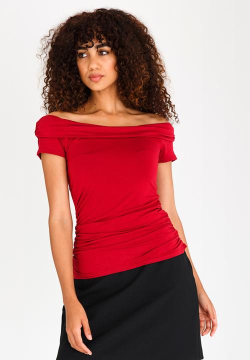 edit - Bardot T-shirt Dark Red