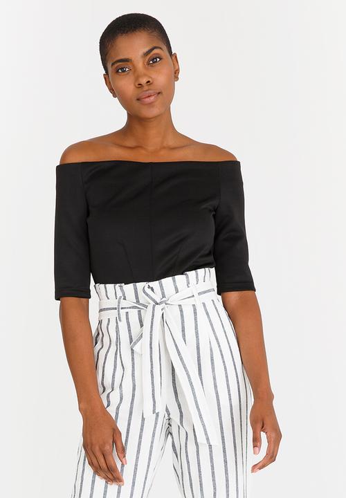 STYLE REPUBLIC - Bardot Bodysuit Black