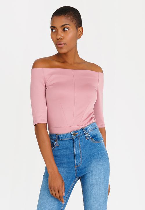 STYLE REPUBLIC - Bardot Bodysuit Rose