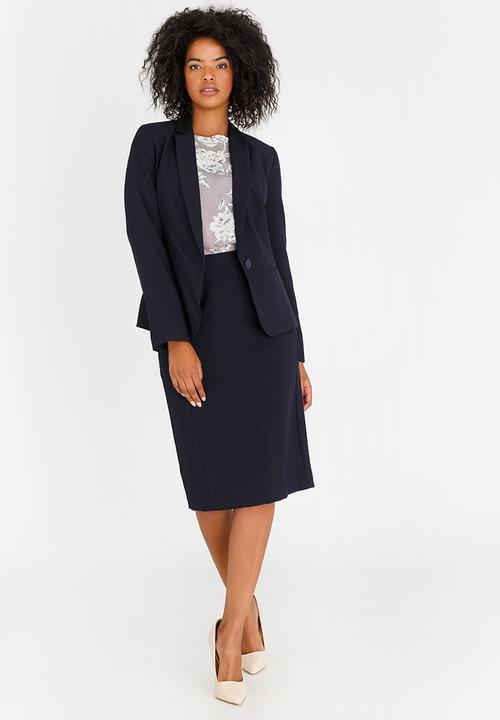 edit - Tailored Pencil Skirt Navy