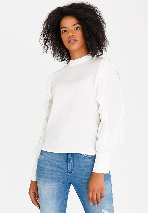 Vero Moda - Manisa Frill Top White