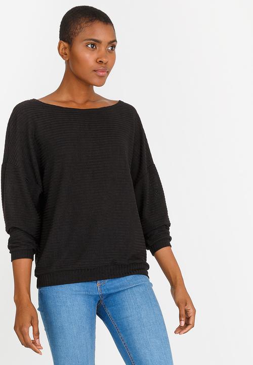 edit - Long Sleeve Knit Top Black