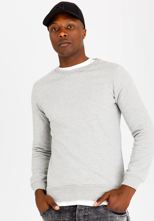 STYLE REPUBLIC - Fleek Crew Neck Sweatshirt Grey