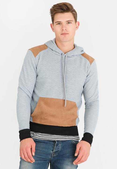 STYLE REPUBLIC - Quilted Fleece Hoody Grey