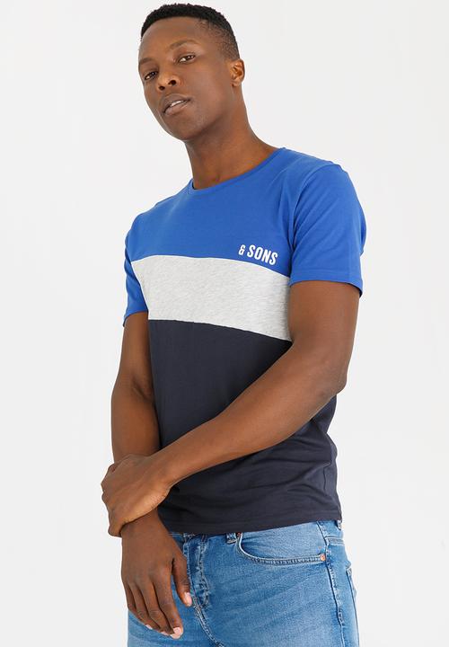 Only & Sons - Dex  Stripe Tshirt Grey Melange
