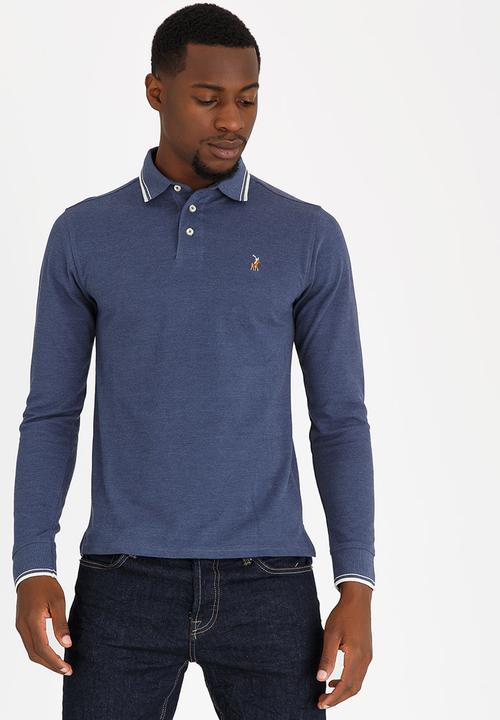 POLO - Classic Melange Pique Golfer Navy