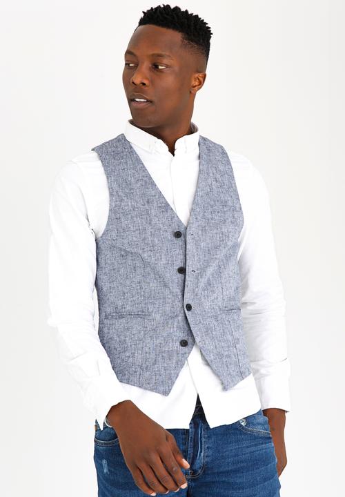 Only & Sons - Homer Waistcoat Blue