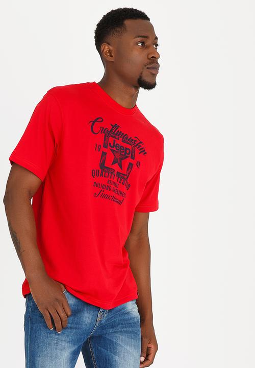 JEEP - Classic Printed Tee Red