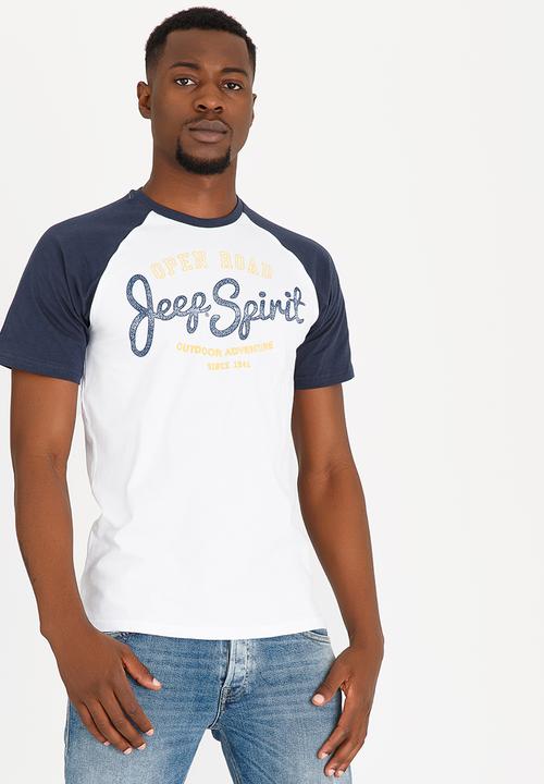 JEEP - Classic Raglan Printed Teen Navy & White