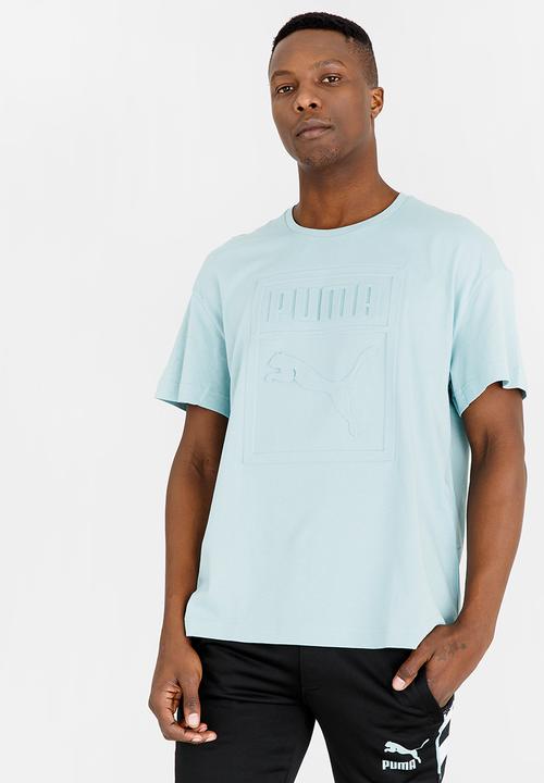 PUMA - Archive embossed print tee mid - green
