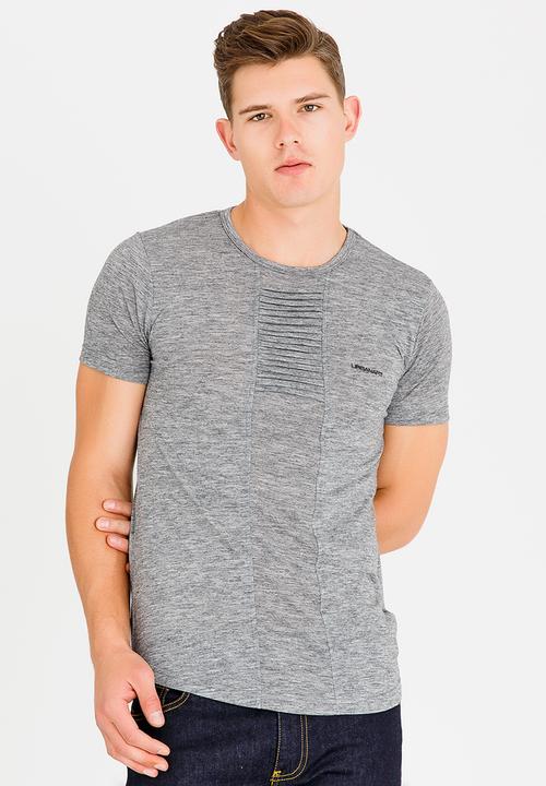 UrbanArt - Strip Crew Neck Top Grey