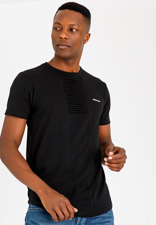UrbanArt - Strip Crew Neck Top Black