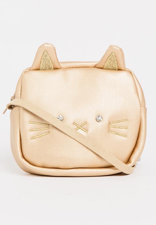 Pop Candy - Sling Bag with Cat Ear Detail Gold