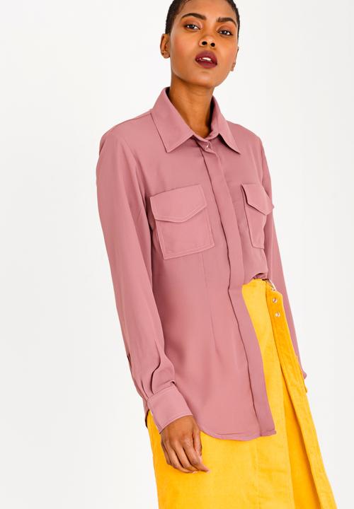 Thebe Magugu - Long Sleeve Pocket Detail Shirt Pale Pink