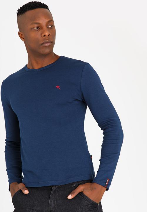 SOVIET - Dust V Neck Muscle Tee Navy