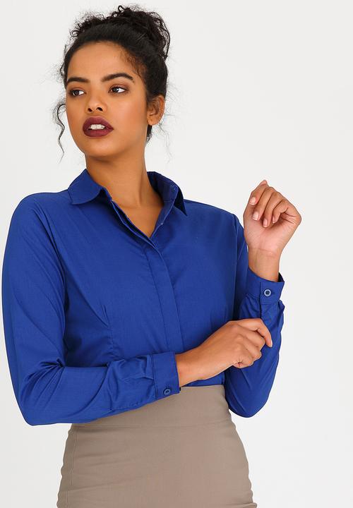 edit - Long Sleeve Classic Shirt Cobalt