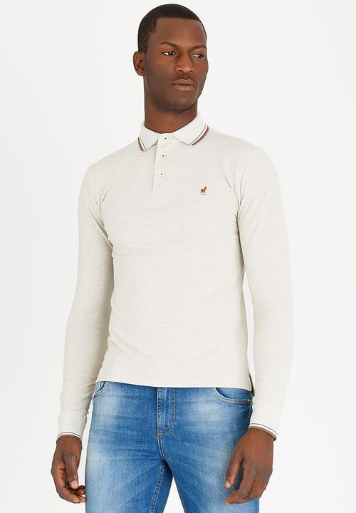 POLO - Classic Melange Pique Golfer Cream