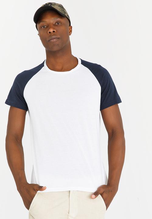STYLE REPUBLIC - Raglan SS Cont Tee White