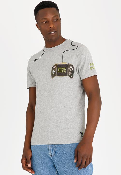 Brave Soul - Console Crew Neck Tee Grey Melange