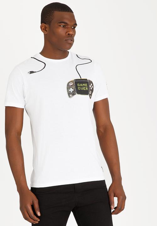 Brave Soul - Console Crew Neck Tee White