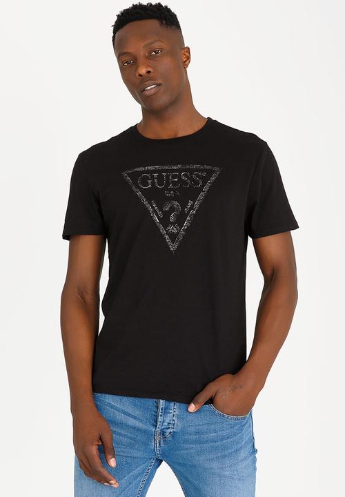 GUESS - Basic Triangle Crew Neck Black