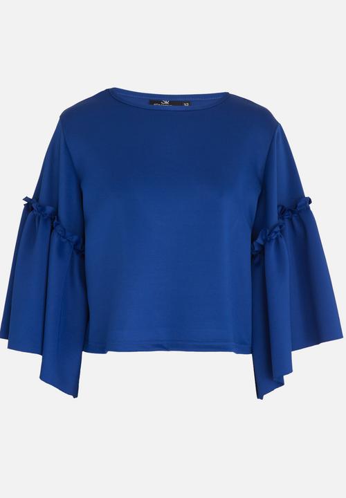 STYLE REPUBLIC - Volume Sleeve T-shirt Cobalt