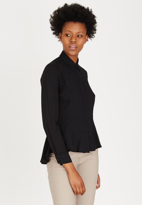 edit - Peplum Shirt Black